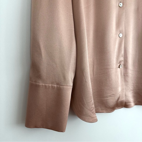 Vince silk ruched back blouse rose dawn - Picture 8 of 16